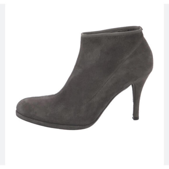 STUART WEITZMAN gray suede heeled booties - Picture 1 of 9